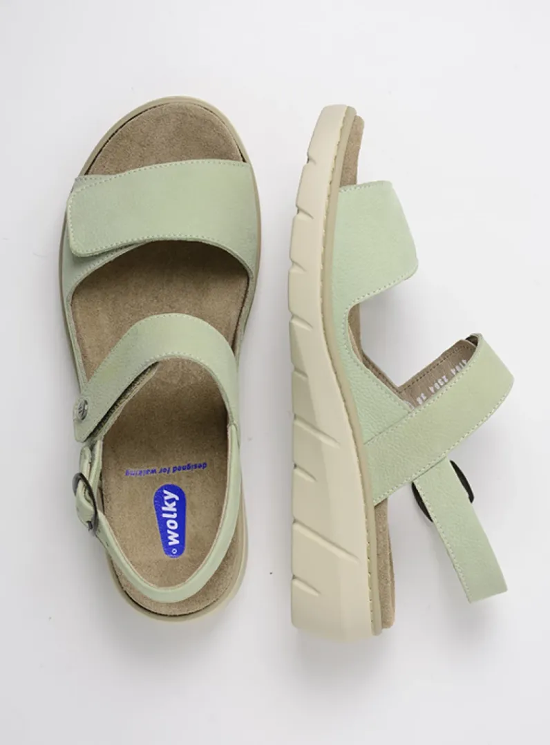 DAMES Wolky Sandalen<Santorini - lichtgroen nubuck