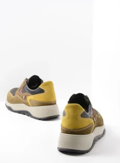 DAMES Wolky Lage Veterschoenen|Wandelschoenen<Sappho - donker taupe combi leer