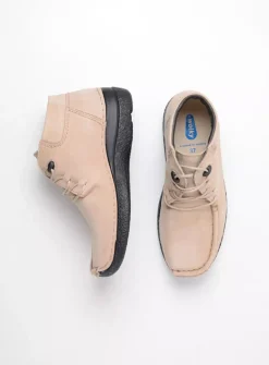 DAMES Wolky Hoge Veterschoenen|Herfst/Winter<Seamy Moc - safari nubuck