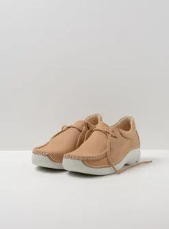 DAMES Wolky Lage Veterschoenen<Seamy Shoe - beige nubuck