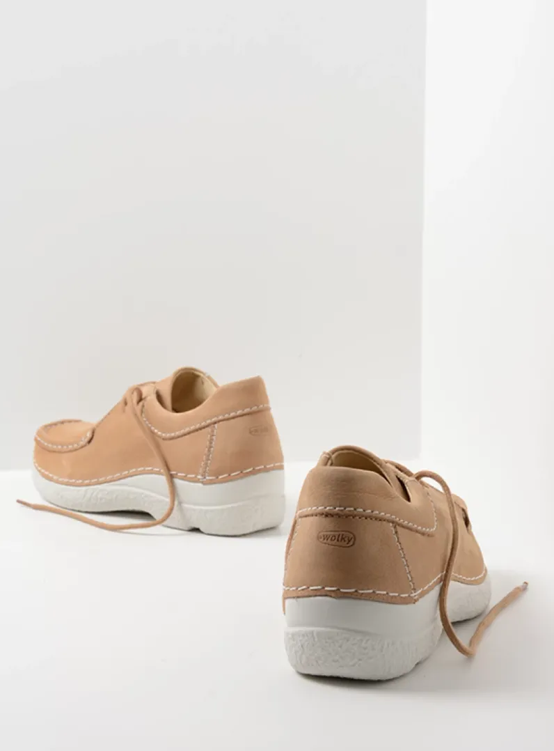 DAMES Wolky Lage Veterschoenen<Seamy Shoe - beige nubuck