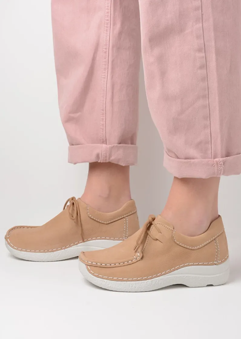 DAMES Wolky Lage Veterschoenen<Seamy Shoe - beige nubuck