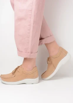 DAMES Wolky Lage Veterschoenen<Seamy Shoe - beige nubuck