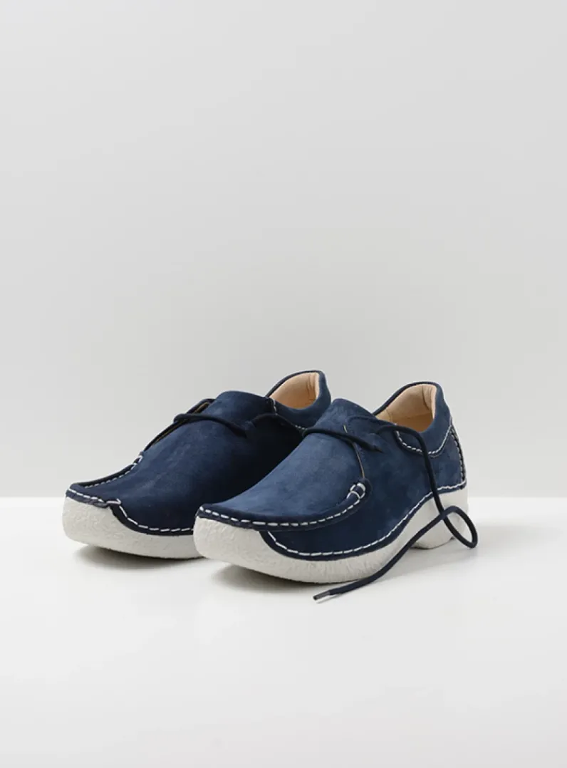 DAMES Wolky Lage Veterschoenen<Seamy Shoe - denim nubuck
