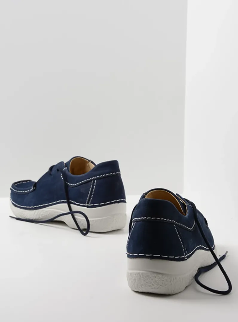 DAMES Wolky Lage Veterschoenen<Seamy Shoe - denim nubuck