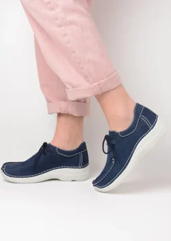 DAMES Wolky Lage Veterschoenen<Seamy Shoe - denim nubuck