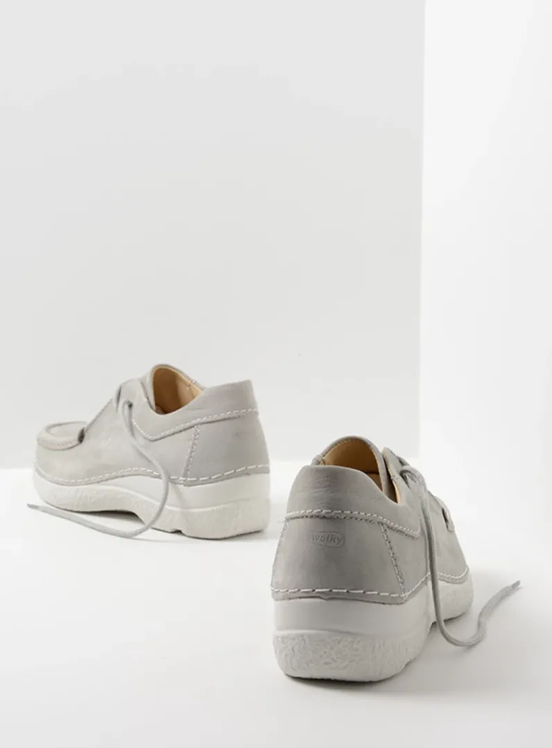 DAMES Wolky Lage Veterschoenen<Seamy Shoe - lichtgrijs nubuck