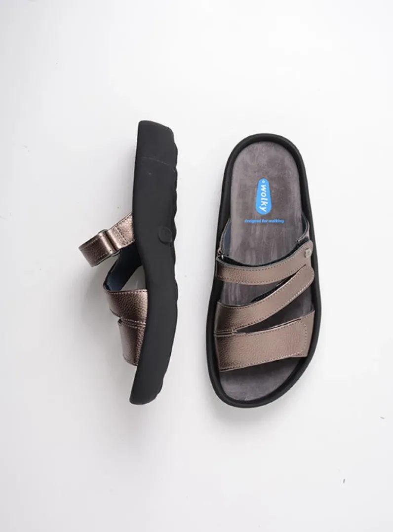 DAMES Wolky Slippers<Sense - brons leer