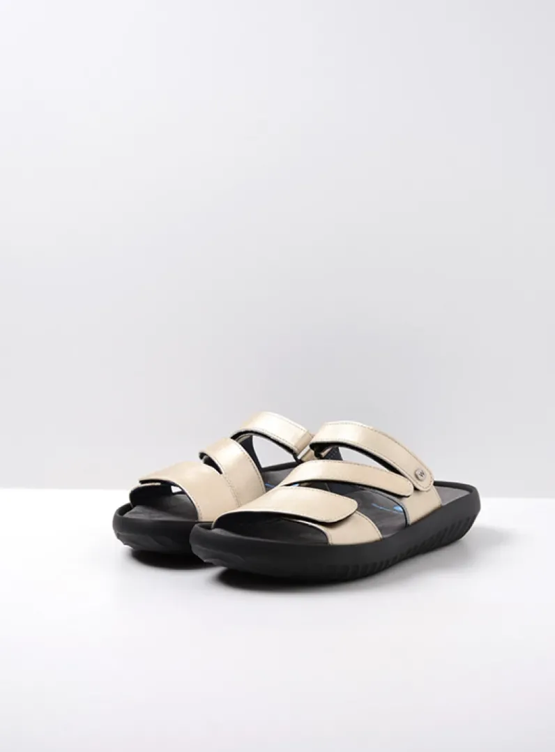 DAMES Wolky Slippers<Sense - goud leer