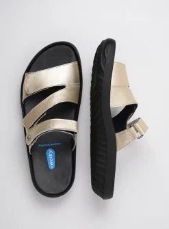 DAMES Wolky Slippers<Sense - goud leer