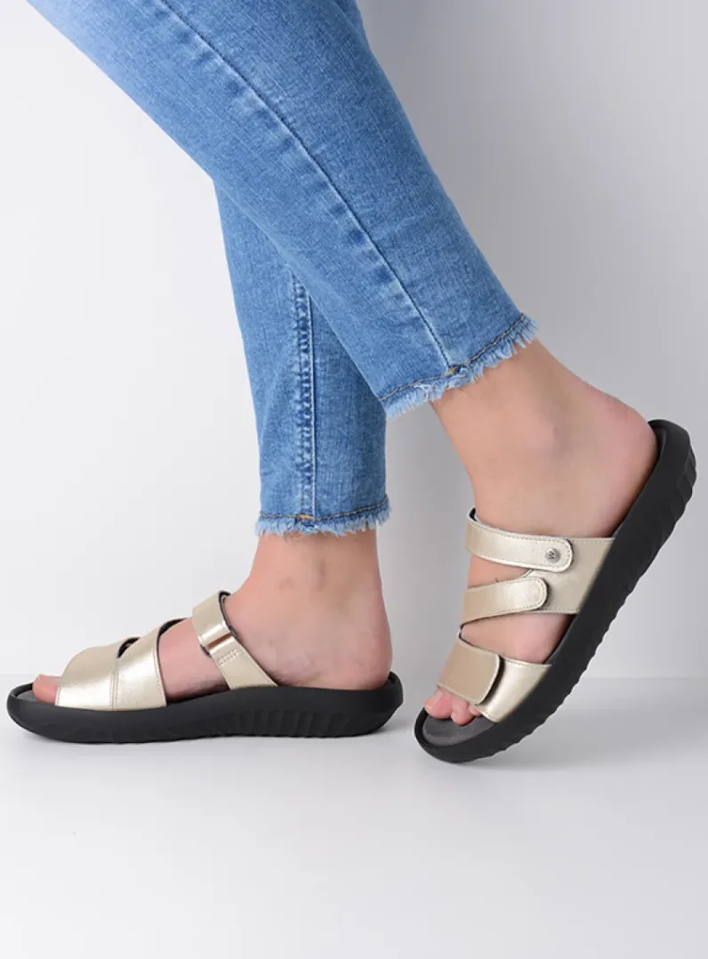 DAMES Wolky Slippers<Sense - goud leer