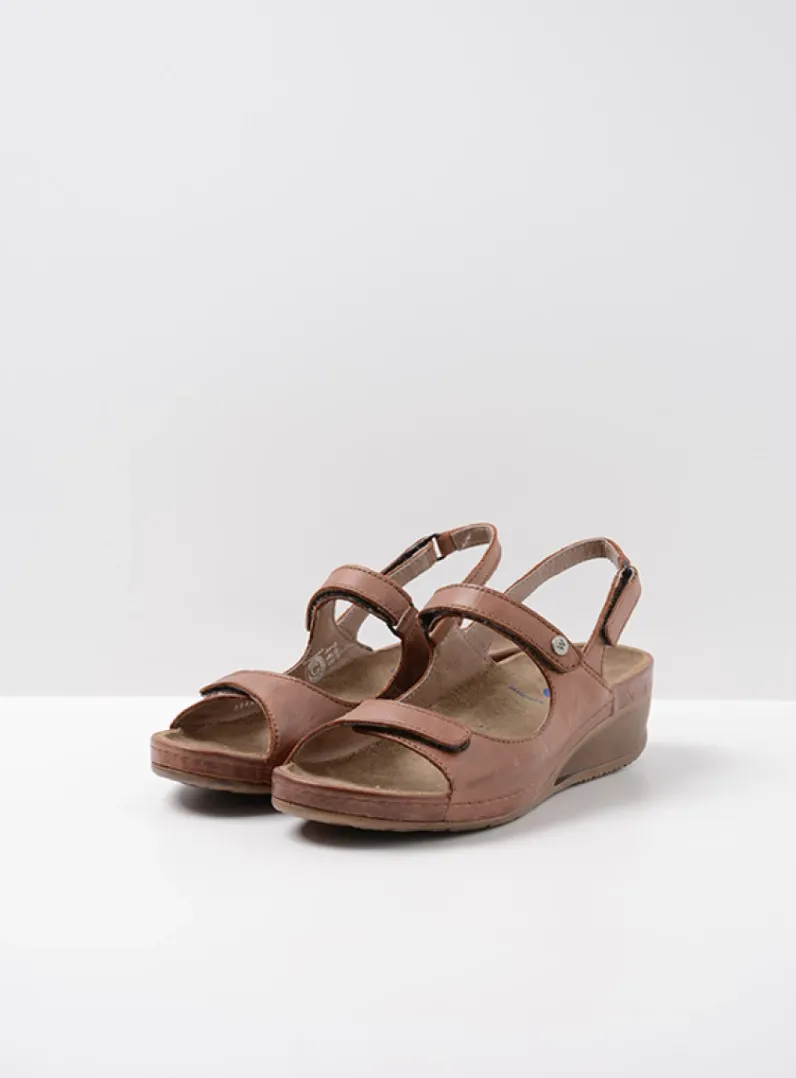 DAMES Wolky Sandalen<Shallow - middenbruin leer