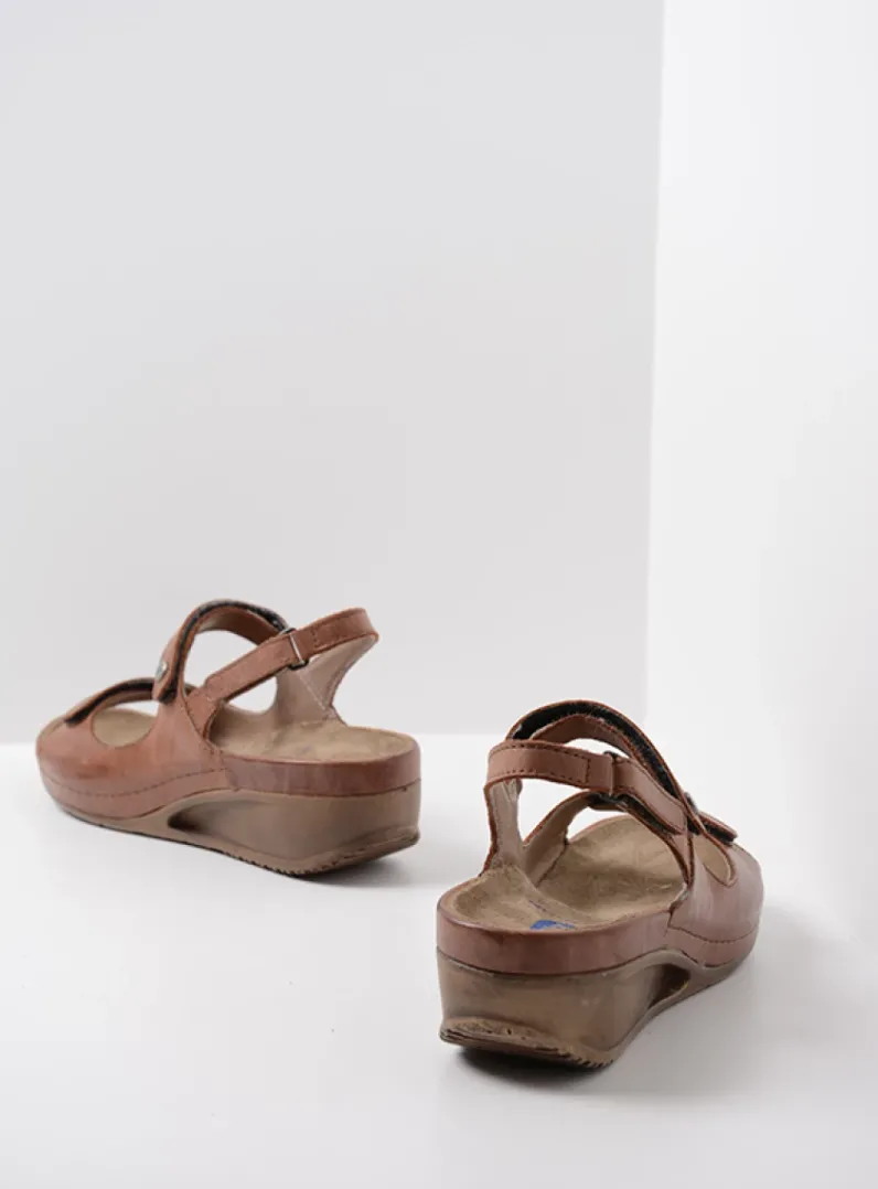 DAMES Wolky Sandalen<Shallow - middenbruin leer
