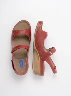 DAMES Wolky Sandalen<Shallow - rood leer