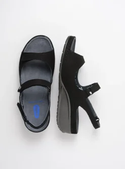 DAMES Wolky Sandalen<Shallow - zwart nubuck