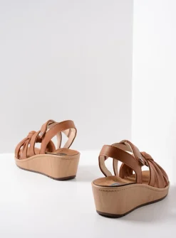 DAMES Wolky Sandalen<Sisal - cognac leer