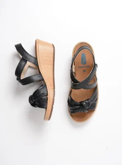DAMES Wolky Sandalen<Sisal - zwart leer
