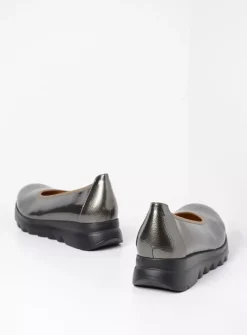 DAMES Wolky Instappers<Snallerina F2F - groen lak biocare