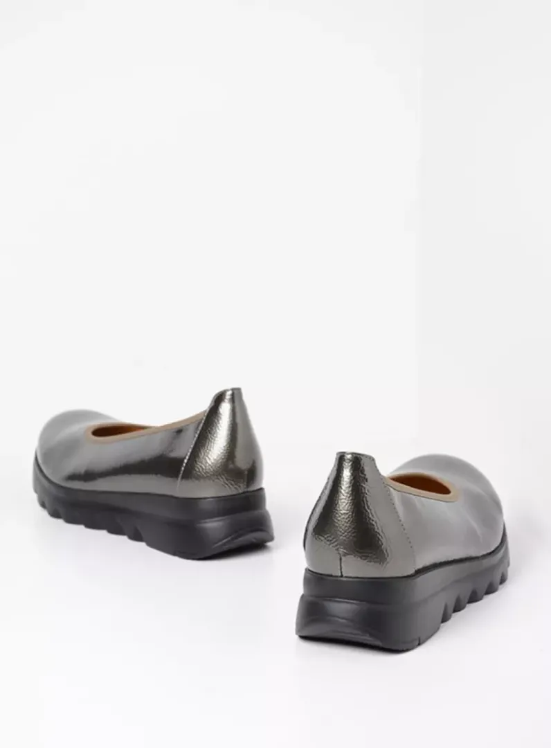 DAMES Wolky Instappers<Snallerina F2F - groen lak biocare