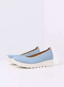 DAMES Wolky Instappers<Snallerina F2F - lichtblauw biocare