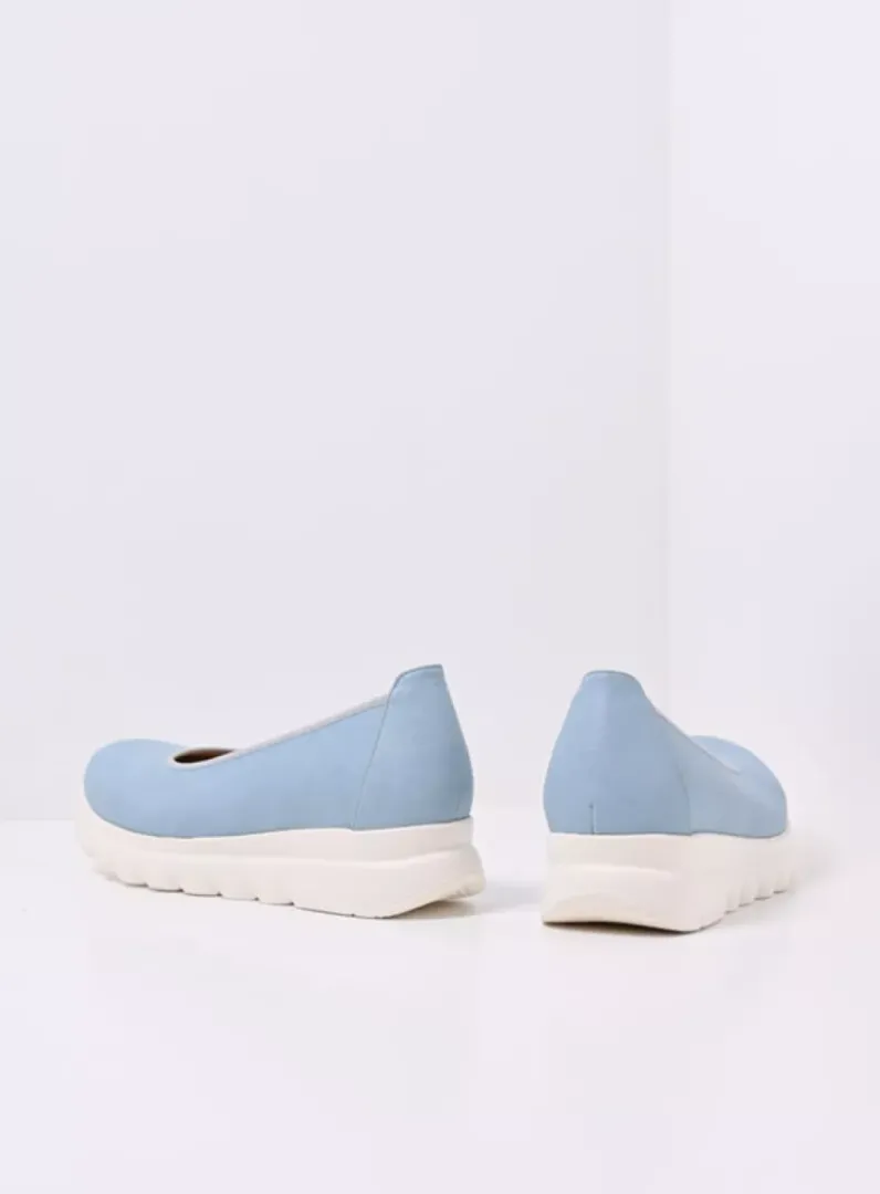 DAMES Wolky Instappers<Snallerina F2F - lichtblauw biocare