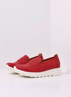 DAMES Wolky Instappers<Snoafer F2F - rood biocare