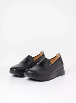 DAMES Wolky Instappers<Snoafer F2F - zwart biocare