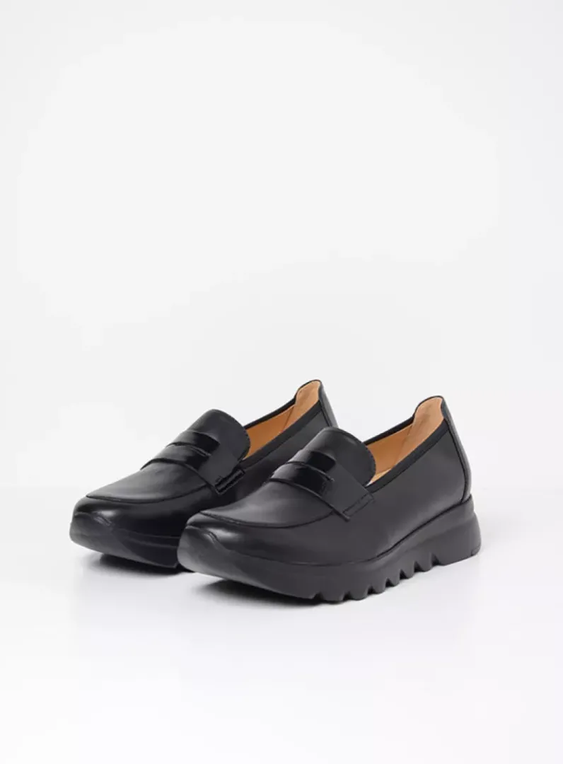 DAMES Wolky Instappers<Snoafer F2F - zwart biocare