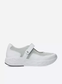 DAMES Wolky Wandelschoenen|Bandschoenen<Spring S2F - wit/grijsgroen combi stretchleer