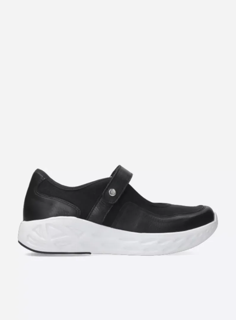 DAMES Wolky Wandelschoenen|Bandschoenen<Spring S2F - zwart combi stretch leer