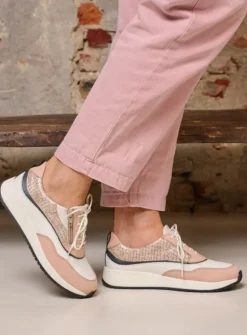 DAMES Wolky Lage Veterschoenen|Sneakers<Sprint - gebroken wit/nude combi leer