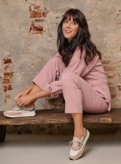 DAMES Wolky Lage Veterschoenen|Sneakers<Sprint - gebroken wit/nude combi leer