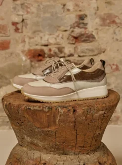 DAMES Wolky Lage Veterschoenen|Sneakers<Sprint - safari combi leer