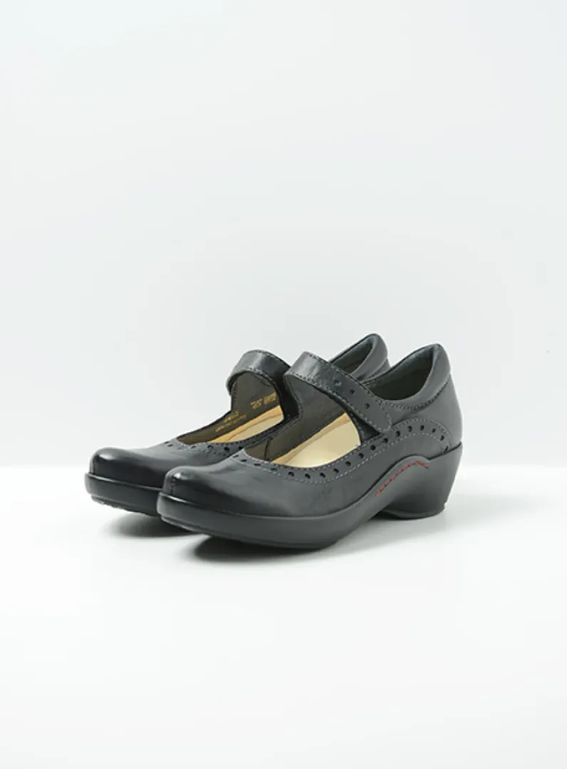 DAMES Wolky Herfst/Winter|Bandschoenen<Sud - zwart leer