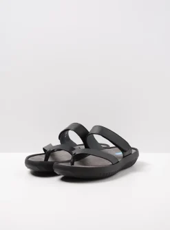 DAMES Wolky Slippers<Tahiti - zwart leer