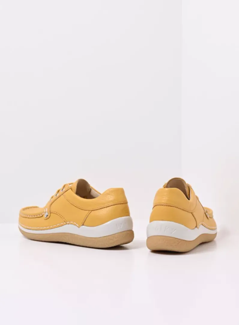 DAMES Wolky Lage Veterschoenen|Sneakers<Taranta - amber leer