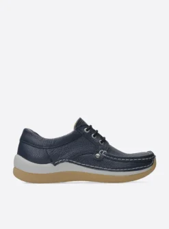DAMES Wolky Lage Veterschoenen|Sneakers<Taranta - blauw leer