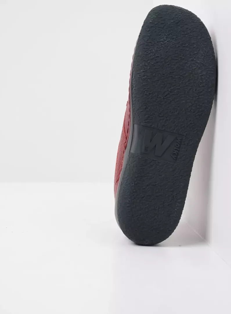 DAMES Wolky Lage Veterschoenen|Sneakers<Taranta - bordeauxrood leer