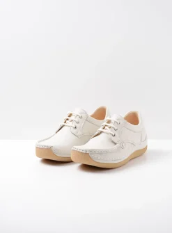 DAMES Wolky Lage Veterschoenen|Sneakers<Taranta - creme wit leer