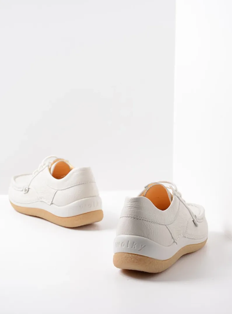 DAMES Wolky Lage Veterschoenen|Sneakers<Taranta - creme wit leer