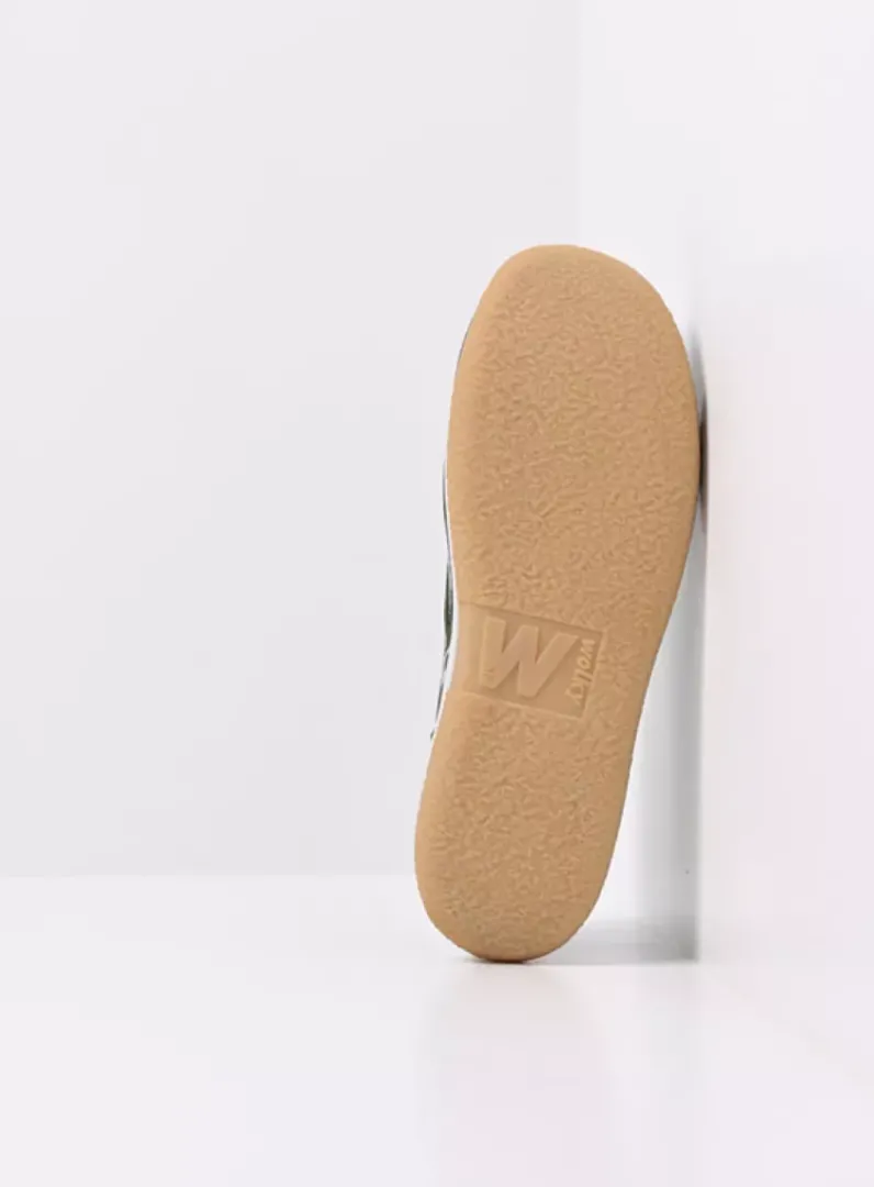 DAMES Wolky Lage Veterschoenen|Sneakers<Taranta - saliegroen leer