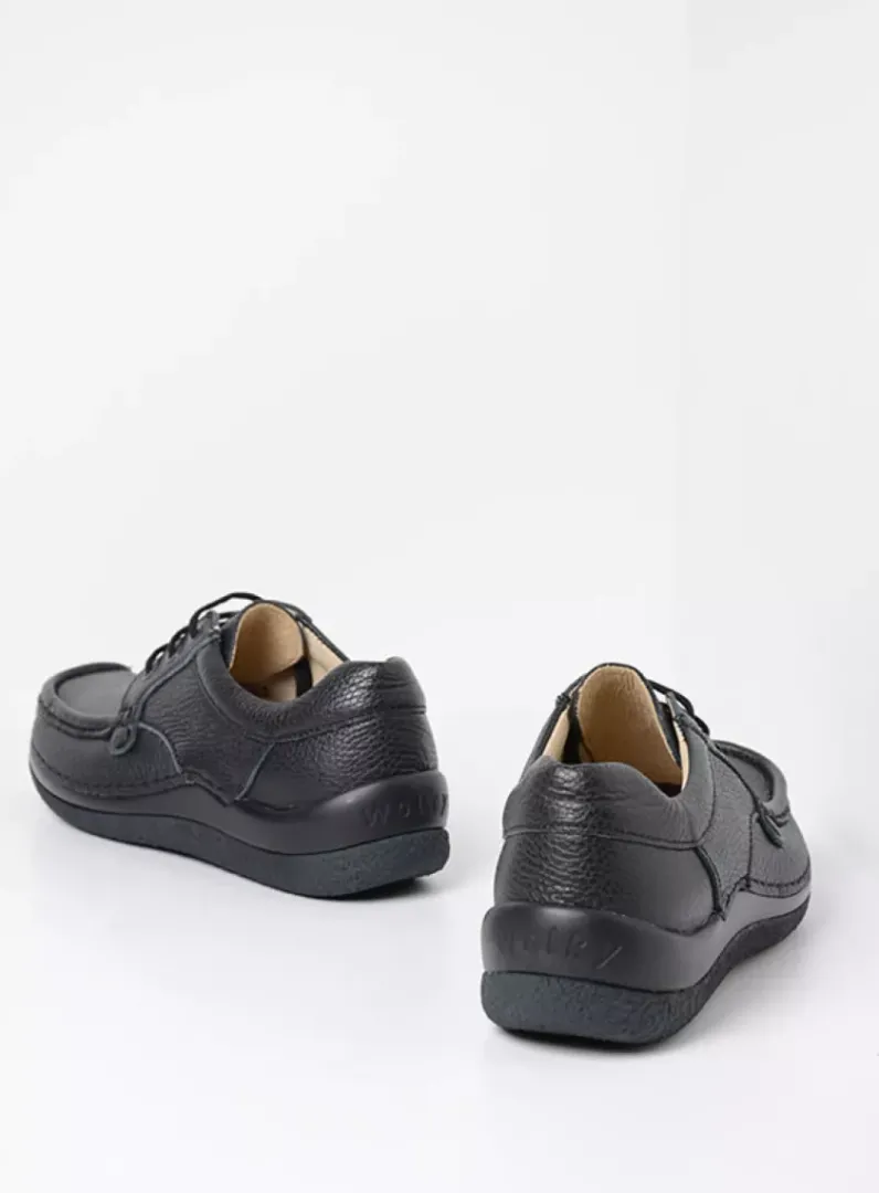 DAMES Wolky Lage Veterschoenen|Sneakers<Taranta - zwart leer