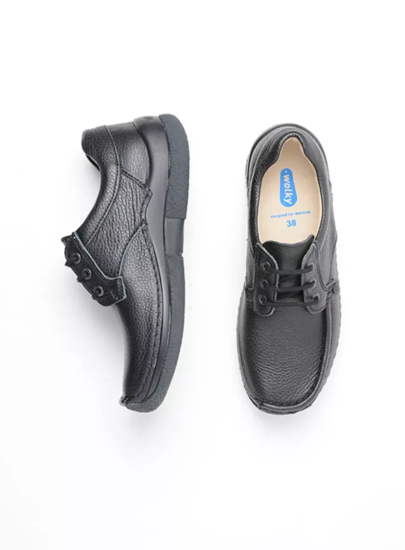 DAMES Wolky Lage Veterschoenen|Sneakers<Taranta - zwart leer