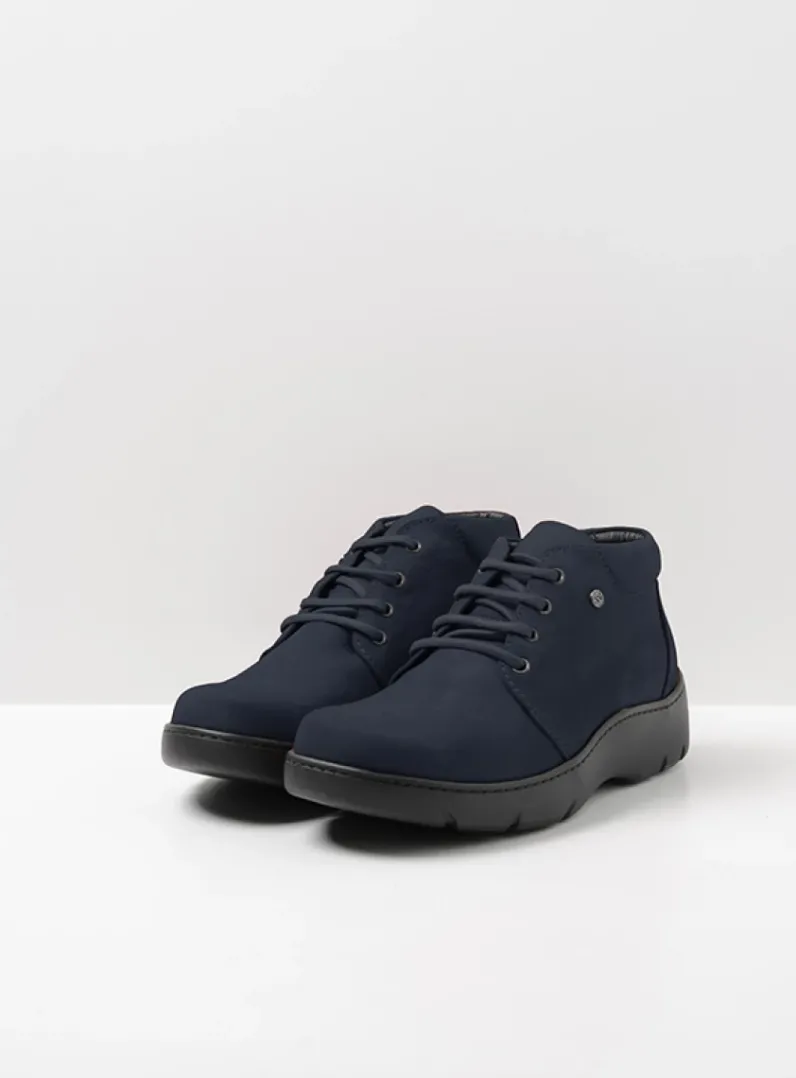 DAMES Wolky Hoge Veterschoenen|Herfst/Winter<Tarda XW-WR - donkerblauw nubuck