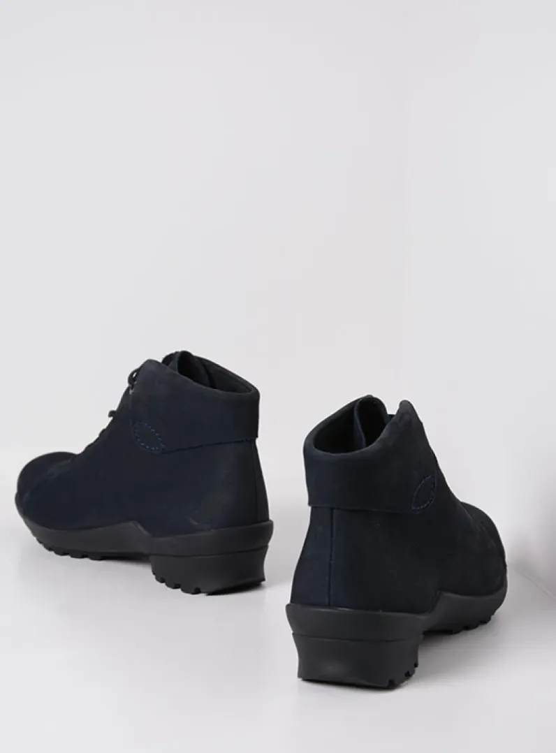 DAMES Wolky Hoge Veterschoenen|Herfst/Winter<Teton - blauw nubuck