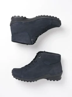 DAMES Wolky Hoge Veterschoenen|Herfst/Winter<Teton - blauw nubuck