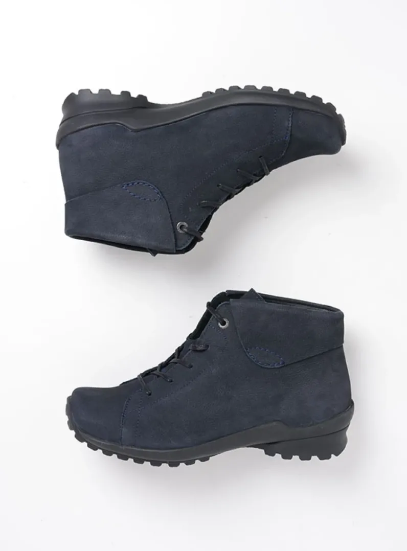 DAMES Wolky Hoge Veterschoenen|Herfst/Winter<Teton - blauw nubuck
