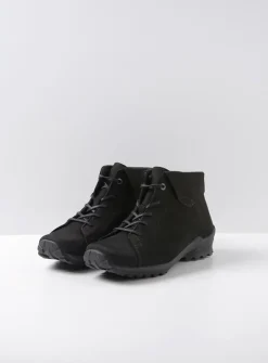 DAMES Wolky Hoge Veterschoenen|Herfst/Winter<Teton - zwart nubuck