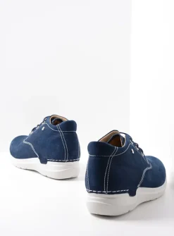DAMES Wolky Hoge Veterschoenen|Wandelschoenen<Truth DB - denim nubuck