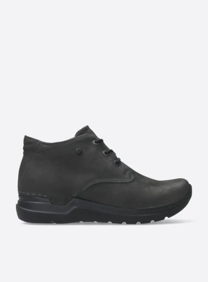 DAMES Wolky Hoge Veterschoenen|Wandelschoenen<Truth HV - asfalt nubuck